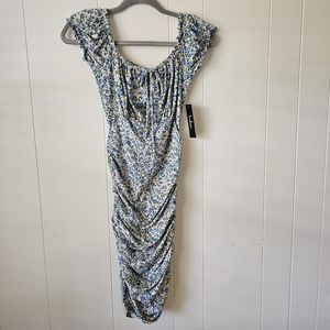 Lulu's Ruched Off The Shoulder Dress